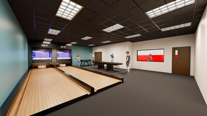 new facility game room rendering